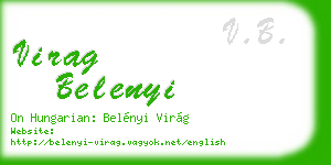virag belenyi business card