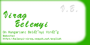 virag belenyi business card